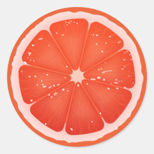 Grapefruit-Slice Klassischer Rundaufkleber Runder Aufkleber