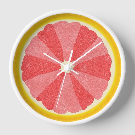 Grapefruit Slice Pop Art Minimalistische Küche Küc Wanduhr (Vorderseite)