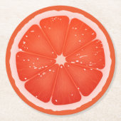 Grapefruit Slice Runder Pappuntersetzer (Vorderseite)