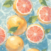 Grapefruit Splash Aufkleber (Vorderseite)