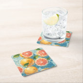 Grapefruit Splash Rechteckiger Pappuntersetzer (Vor Ort)