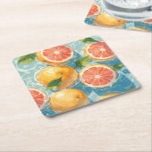 Grapefruit Splash Rechteckiger Pappuntersetzer (angewinkelt)