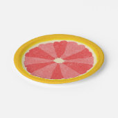 Grapefruit Summer Party Frucht Slice Pappteller (Schrägansicht)