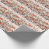 Grapefruit und Blume im Wasser Geschenkpapier (Ecke)