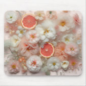 Grapefruit und Blume Mousepad (Vorne)