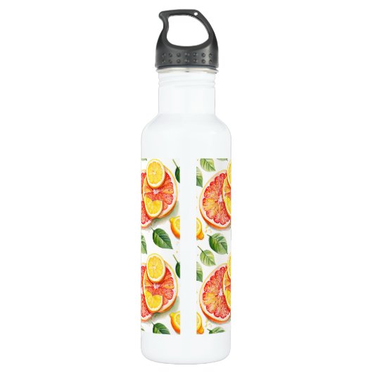 Grapefruit und Lemons Summer Vibes Edelstahlflasche (Rückseite)