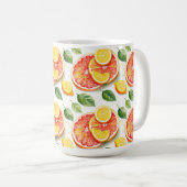 Grapefruit und Lemons Summer Vibes Kaffeetasse (VorderseiteRechts)