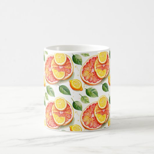 Grapefruit und Lemons Summer Vibes Kaffeetasse (Mittel)