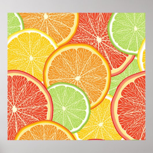 Grapefruit und orange abstrakter Hintergrund. Poster (Vorne)
