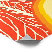 Grapefruit und orange abstrakter Hintergrund. Poster (Ecke)