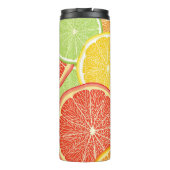 Grapefruit und orange abstrakter Hintergrund. Thermosbecher (Rückseite)