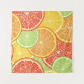 Grapefruit und orange abstrakter Hintergrund. Wandteppich (Vorderseite (Horizontal))