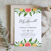 Grapefruit und Orange Summer Baby Sprinkle Einladung