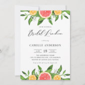 Grapefruit und Orange Summer Bridal Luncheon Einladung (Vorderseite)