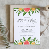 Grapefruit und Orange Summer Retirement Party Einladung