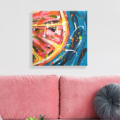 Grapefruit Vibrante Fruchtkunst Leinwanddruck (Insitu (Wohnzimmer))