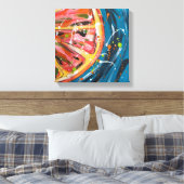 Grapefruit Vibrante Fruchtkunst Leinwanddruck (Insitu (Schlafzimmer))