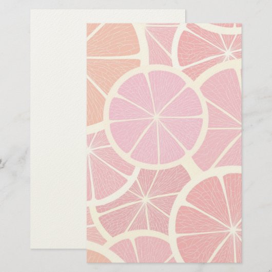 Grapefruit Vintag Briefpapier (Vorne/Hinten)