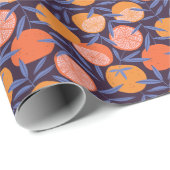 Grapefruit Vintag, tropisches Fruchtmuster. Geschenkpapier (Rolleneckpunkt)