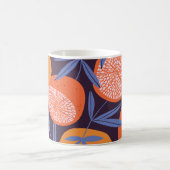 Grapefruit Vintag, tropisches Fruchtmuster. Kaffeetasse (Mittel)