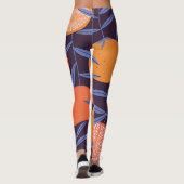 Grapefruit Vintag, tropisches Fruchtmuster. Leggings (Rückseite)