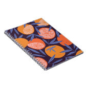 Grapefruit Vintag, tropisches Fruchtmuster. Notizblock (Rechte Seite)