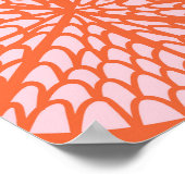 Grapefruit Vintag, tropisches Fruchtmuster. Poster (Ecke)