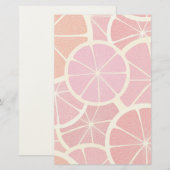 Grapefruit-Vintage-Hintergrund Briefpapier (Vorne/Hinten)
