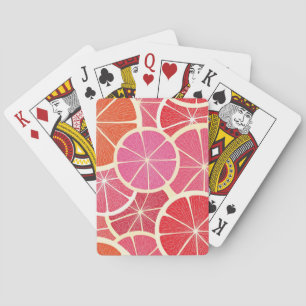 Grapefruit-Vintage-Hintergrund Spielkarten