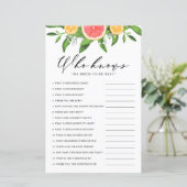 Grapefruit Wer Braut kennt das beste Duschspiel (Stehend Vorderseite)