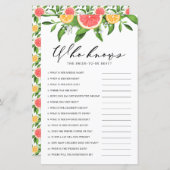 Grapefruit Wer Braut kennt das beste Duschspiel (Vorne/Hinten)