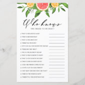 Grapefruit Wer Braut kennt das beste Duschspiel (Vorderseite)