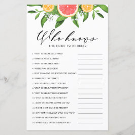 Grapefruit Wer Braut kennt das beste Duschspiel