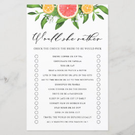 Grapefruit würde eher Brautparty spielen