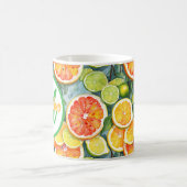 Grapefruit, Zitronen, Limonen und Orangen Citrus Kaffeetasse (Mittel)