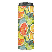 Grapefruit, Zitronen, Limonen und Orangen Citrus Thermosbecher (Rückseite)
