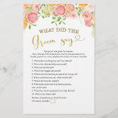 Grapefruit Zitrus Brautparty Was Groom sagt (Vorderseite)