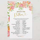 Grapefruit Zitrus Brautparty würde sie eher (Vorne/Hinten)