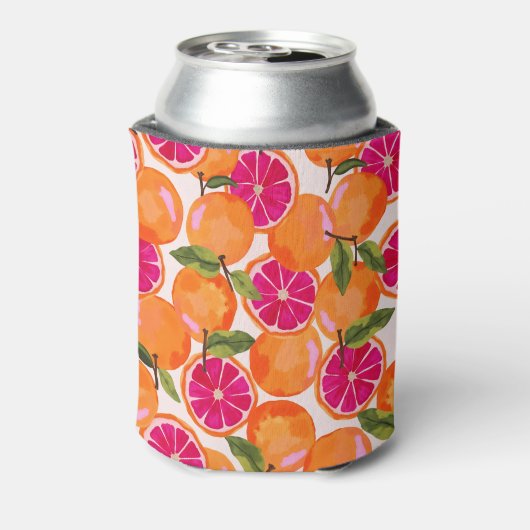 Grapefruitfarbenmonogramm Dosenkühler (Kanne Rückseite)