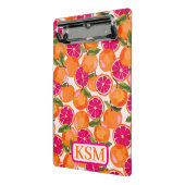 Grapefruitfarbenmonogramm Mini Klemmbrett (Gewinkelt2)