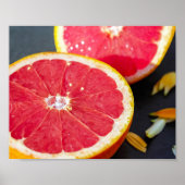 Grapefruitfotografie Poster (Vorne)