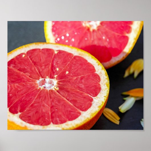 Grapefruitfotografie Poster (Vorne)