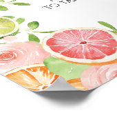 Grapefruits Citrus Brautparty Blume Bar Poster (Ecke)