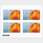 Grapefruits in hellorangefarbener Farbe Rechteckiger Aufkleber (Blatt)