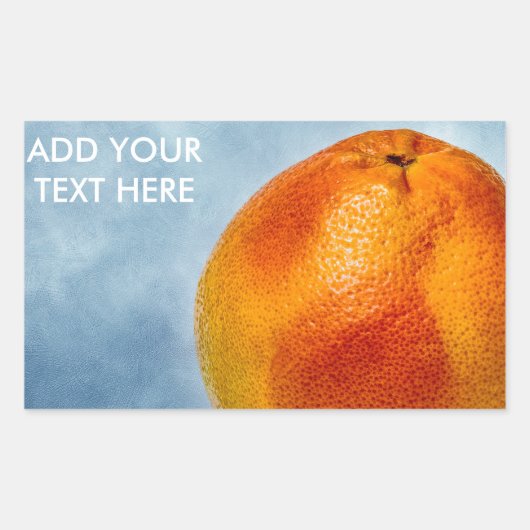 Grapefruits in hellorangefarbener Farbe Rechteckiger Aufkleber (Vorderseite)