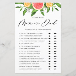 Grapefruits Ratgeber, wer Mama oder Vater Baby Sho