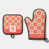 Grapefruits Slices Citrus Niedlich Sommer Mit Mono Ofenhandschuh & Topflappen-Set (Vorderseite)
