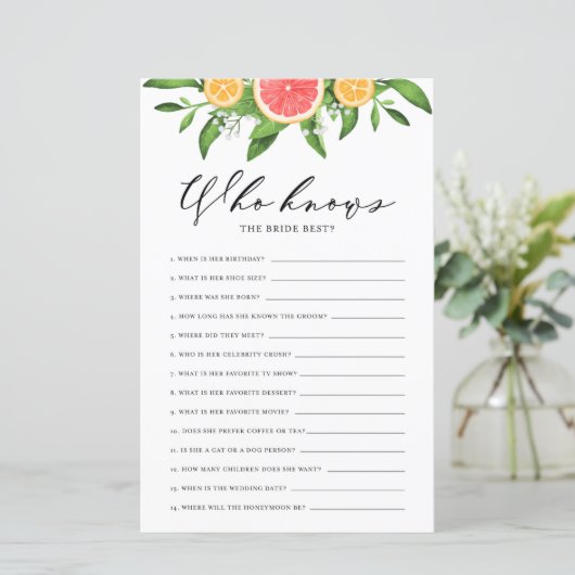 Grapefruits und Orangen, die die Braut am besten k (Stehend Vorderseite)