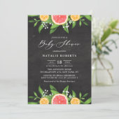 Grapefruits und Orangen Kinderspülung Einladung (Stehend Vorderseite)