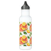 Grapefruits und Zitronenfrüchte Edelstahlflasche (Links)
